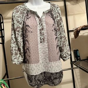 Daniel Rainn Women Gray Long Sleeve Blouse XS